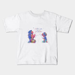 Little girl and boy praying, Kids T-Shirt